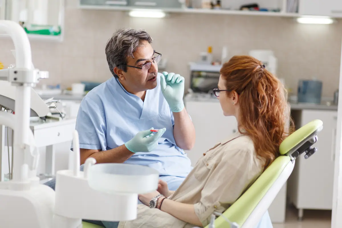 dentist explaining