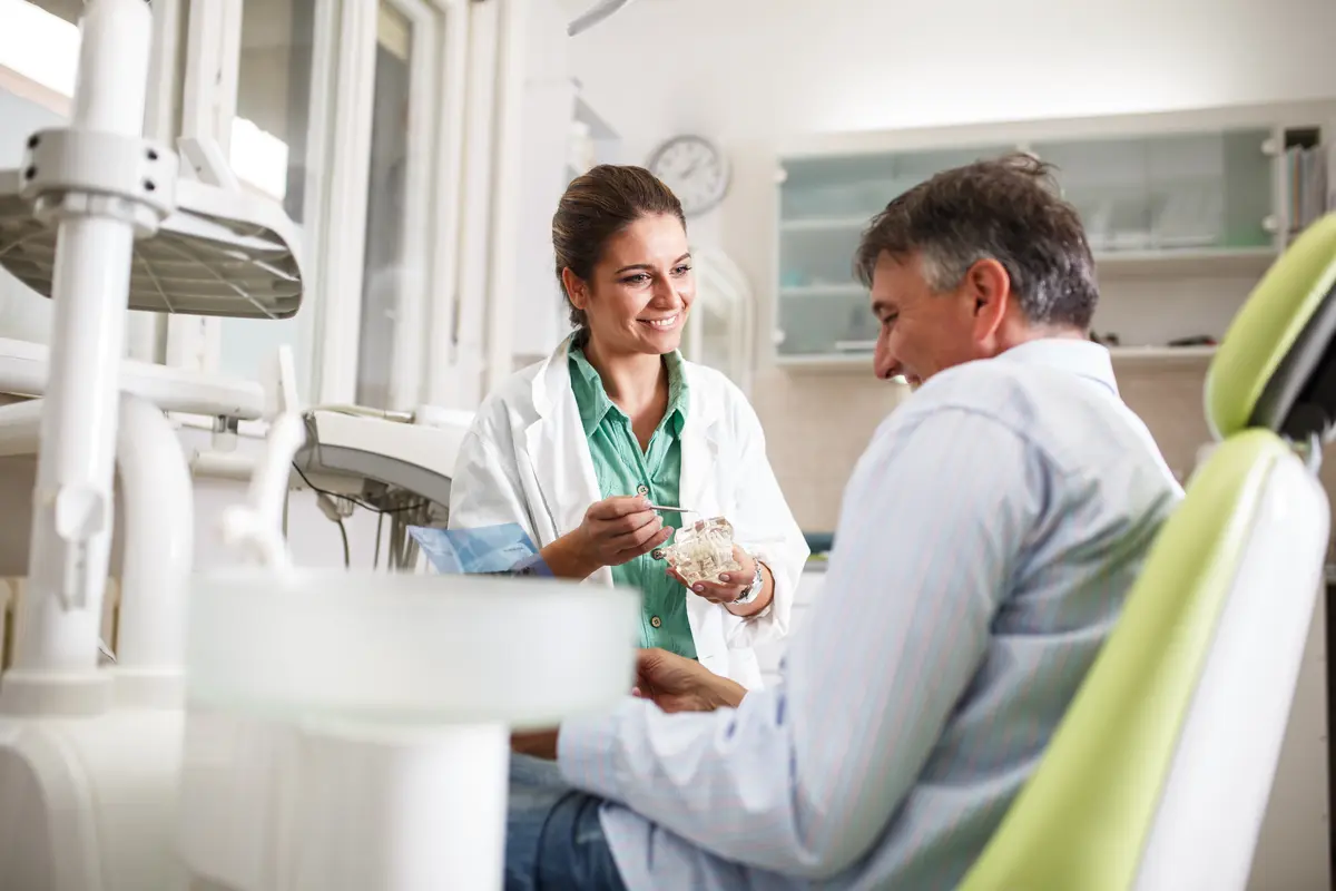 consulting with doctor