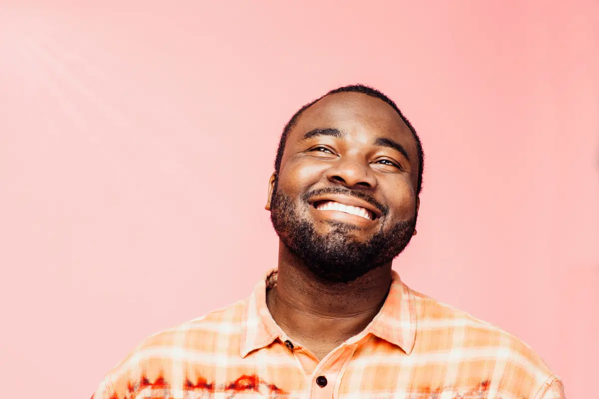 man with big smile